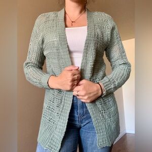 Turquoise long sleeves wool top